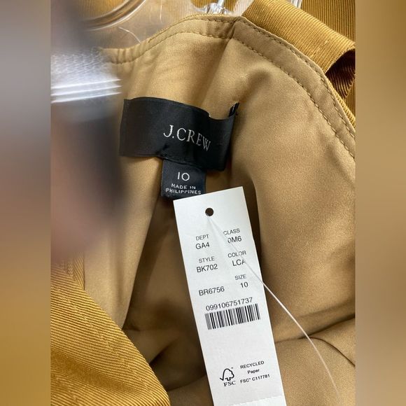 J Crew NWT Square Neck Dress in Gramercy Twill sz10 - Picture 8 of 8